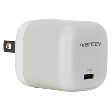 Ventev 20w Ultrafast Usb C Universal Mini Wall Charger, Gray WC20-HDBX266738